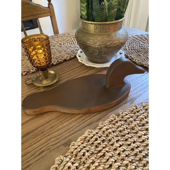 Vintage Handmade Wood Duck Tray Kitsch Primitive Farmhouse - Picture 1 of 9